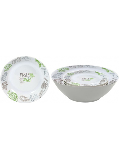 Zestaw do sałaty i makaronu z melaminy Pasta&Salad Bowl Set - Brunner