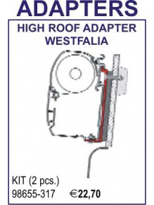 Adapter do markizy F45s Kit High Roof Adapter Westfalia - Fiamma