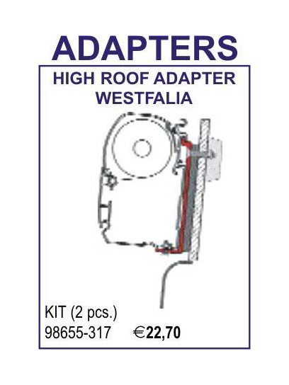 Adapter do markizy F45s Kit High Roof Adapter Westfalia - Fiamma