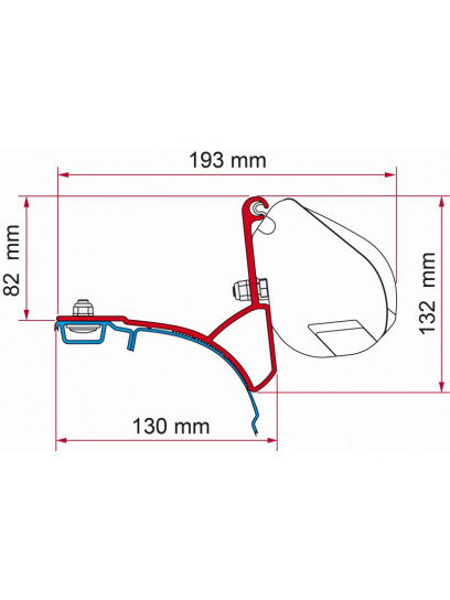 Adapter do markizy F35 Kit VW T5/T6 Multivan/Transporter >2003 - Fiamma