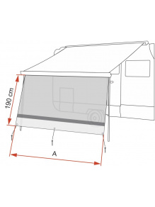 Ścianka przeciwsłoneczna do markizy Sun View XL 500 - Fiamma