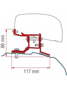 Adapter do markizy F40van Kit Ford Custom L2 LHD + RHD >2012 Deep Black - Fiamma