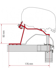 Adapter do markizy F80/F65 Kit Hobby Caravan >2014 - Fiamma