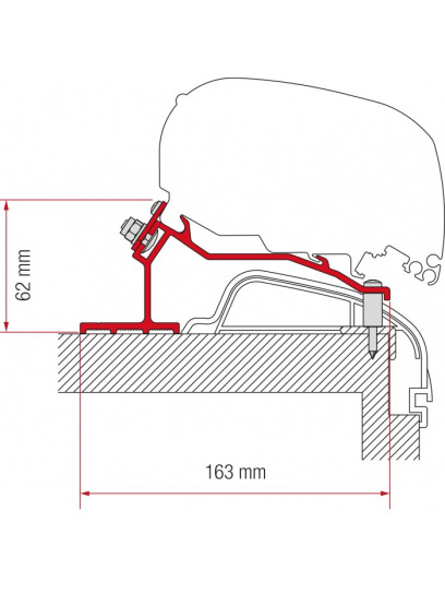 Adapter do markizy F80/F65 Kit Hobby Premium & Ontour >2012 - Fiamma