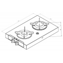 Płyta kuchenna gazowa 2-palnikowa do zabudowy pionowa - Carbest