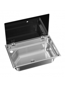 Zlewozmywak prostokątny umywalka ze szklaną pokrywą CVS1525G Rectangular Sink - Dometic