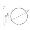 Odblask okrągły ze śrubą M5x14 mm i czarną ramką - biały