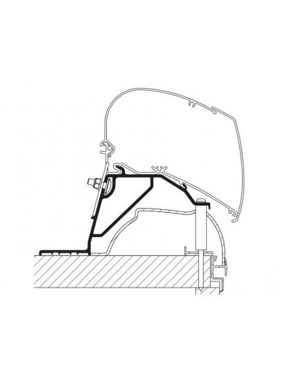 Adapter do markizy dachowej Serii 6/9 przyczepy Hobby od 2024 - Thule